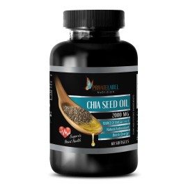PRIVATE LABEL Vegan omega-3 source - CHIA SEED OIL - Skin glow enhancement 1 Bottle 60 Capsule