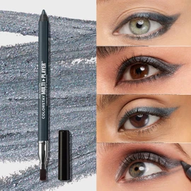 Lebron ColorStay Multiplayer Eye Pencil 403 Glitch Effect (Color Image: Metallic Gray) Eyeshadow with Sharpener 0.03 Ounce