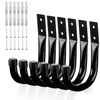 KURUI Metal Wall Hooks for Hanging Heavy Duty, 6Pcs Garage