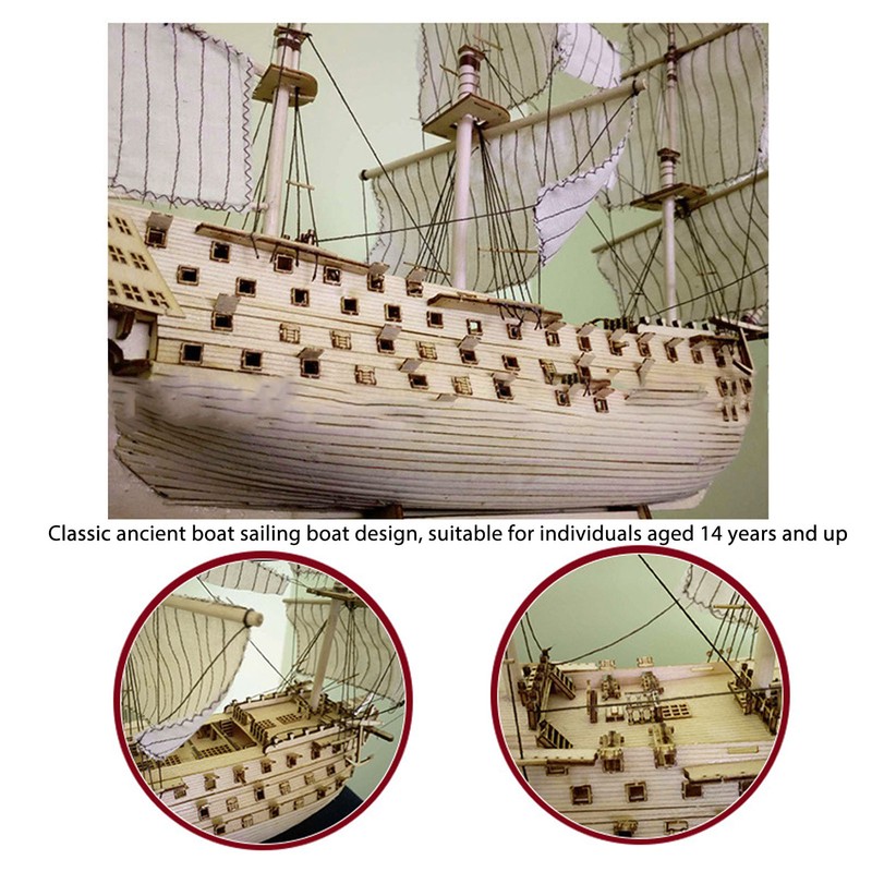 Wooden Model Ships DIY Assembly Classic Ancient Boat Sailing Boat