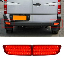 fitfoyo 2Pcs Red LED Rear Bumper Reflector Lights Brake Lights For Mercedes Sprinter 2007 2008 2009 2010 2011 2012 2013 2014 2015 2016 2017 2018