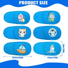 RGKY Pack of 6 Amblyopia Children's Eye Patches, Cartoon Eye Patch for Children, Reusable Eye Patch to Cover the Right Eye for Children, for Eye Amblyopia Strabismus (Right Eye, Blue), Aab