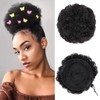 1PC Afro Puff Natural Black Drawstring Ponytail Human Hair Buns