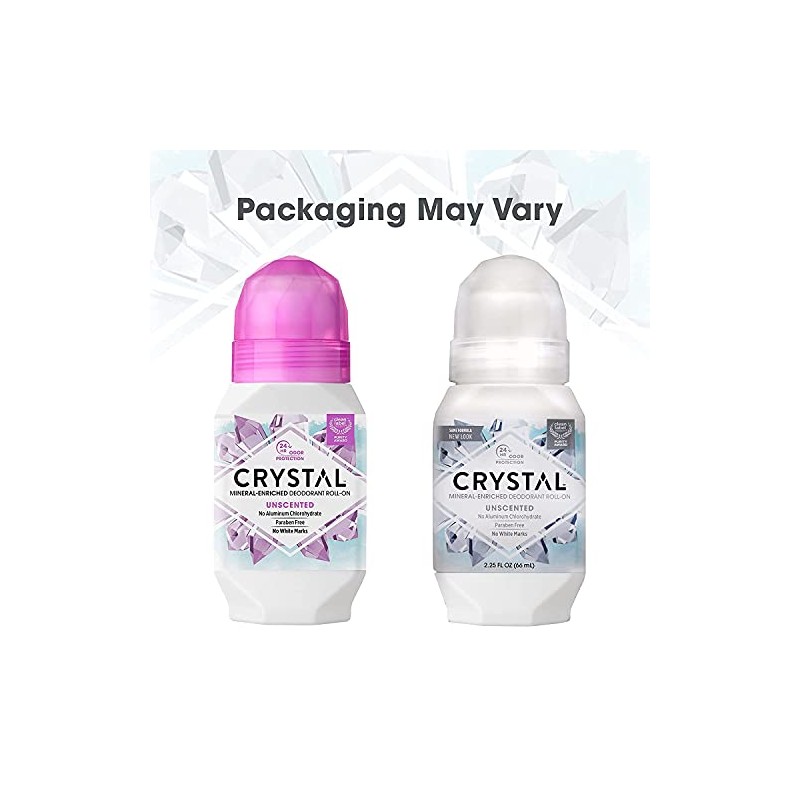 Crystal Desodorante corporal libre de fragancia y parabeno, hipoalegérnico, no