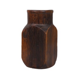 Wooden Flower Vase,Aesthetic Desktop Decor | Farmhouse Wooden Vase for Home, Workplace, Patio, Fireplace, Bedroom, Entryway