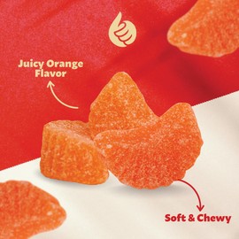 Orange Slices Jelly Candy | 2-Pound Bag | Sugar-Dusted | Gelatin-Free