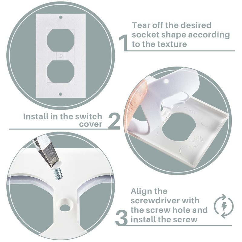 Tondiamo 43 Pcs Wall Plate Insulation and Draft Sealers Foam