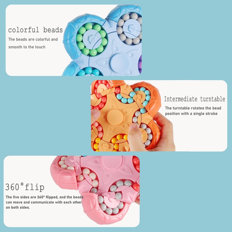 SUOXU Magic Bean Rotating Cube -Creative Finger Cube jigsaw Puzzle