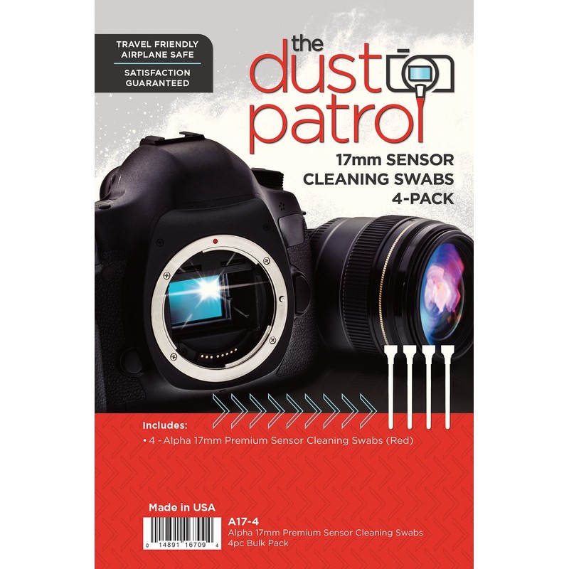 Alpha 17mm Sensor Cleaning Swabs (4pk) (Red)