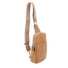 Sling Bag Shoulder Backpack Retro Zipper Multiple Compartments Widened Strap