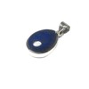 Teardrop Afghanistani Lapis Lazuli Sterling Silver 925 Gemstone Pendant -