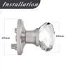 Probrico Diamond Crystal Style Half Dummy Door Knobs 3 Pack