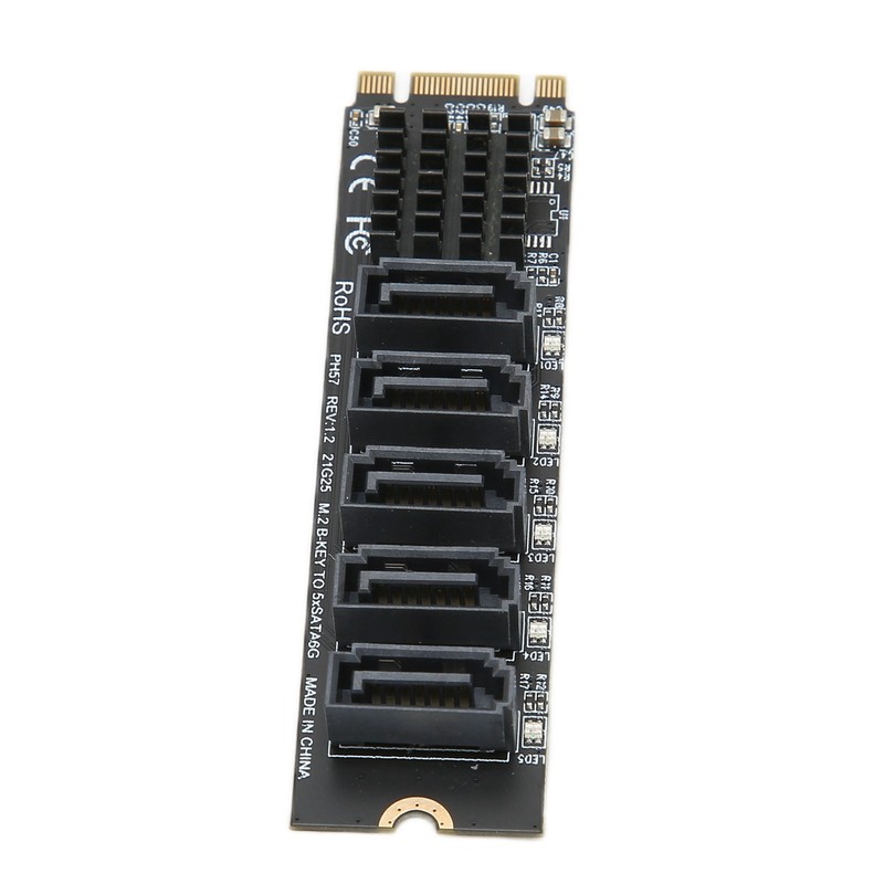 Convert Adapter Card M.2 NGFF BKEY SATA to 5 Port