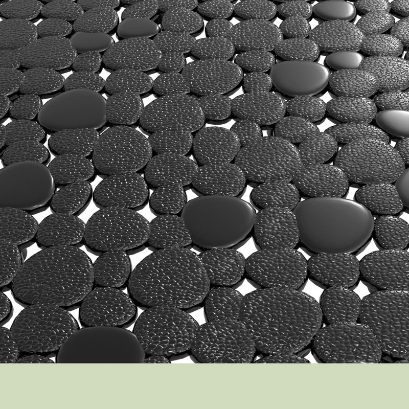 SilverRack Bath Mat 69 x 36 cm (Black Pebble Stone