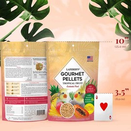 LAFEBER'S Premium Daily Diet Pellets Pet Bird Food, Made with Non-GMO and Human-Grade Ingredients, for Cockatiels (Tropical Fruit, 1.25 Ib Pack of 2)