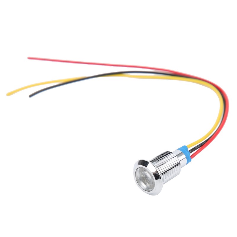4 Sets PreWired Round LEDs Waterproof 2Color Indicator Common Cathod