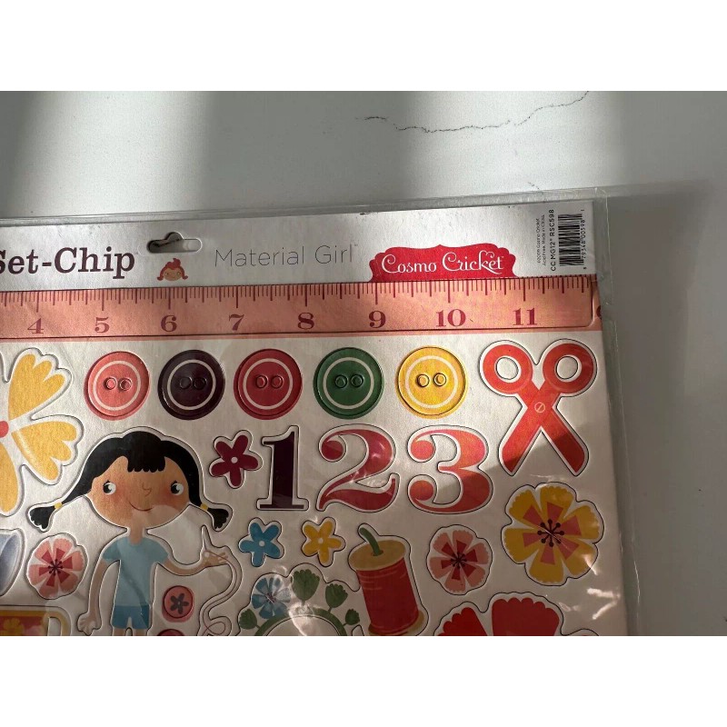 Cosmo Cricket 66PC Adhesive Ready~Set~Chip