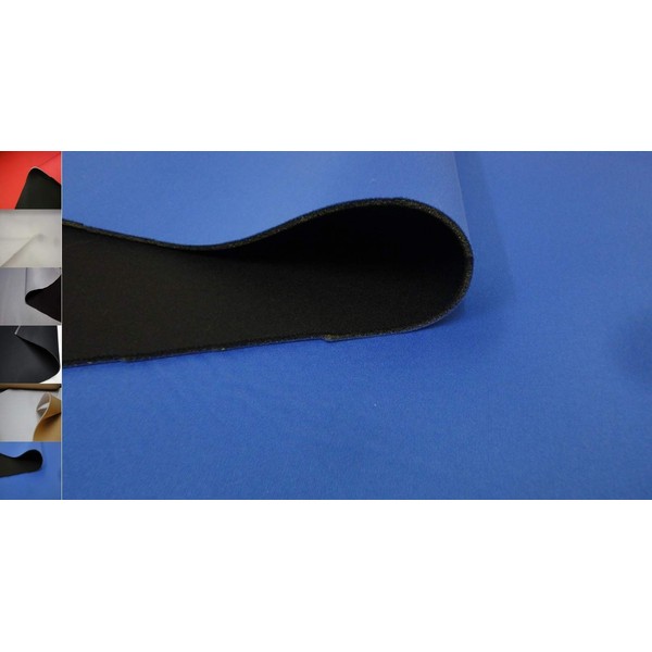 StoffBook royal blue/dark blue NEOPRENE IMITATION 3MM DOUBLE FACE STRETCH