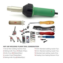 120V Hot Air Welding Gun Flooring Weld Kits Welding System 1600W Welding PVC TPO EPDM Single Ply Roofing Membranes FloorRepair Welding Tools