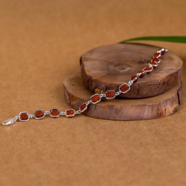 Hem Jewels Pure Silver Rudraksha Rakhi for Brother | Silver Bracelet for Men | Silver Bracelet Rakhi | Silver Rakhi For Brother | Design: Lord of Rings (HJRKH-97)