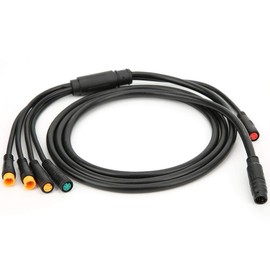 Bicycle Cable, Waterproof 1 for 5 Integrated Bicycle Cable with Lightweight Function Professional Stable Bicycles Replacement Accessories for Mountain Bike Ebike Waterproof Controller