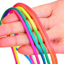 RmKbe 6pcs Rainbow Colour Fumble Finger Thread Rope Toy Finger Twist Thread Game Developmental Toy for Kids Teens Adults