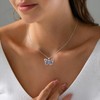 AGRULE Blue Butterfly Necklace for Women 925 Sterling Silver 18