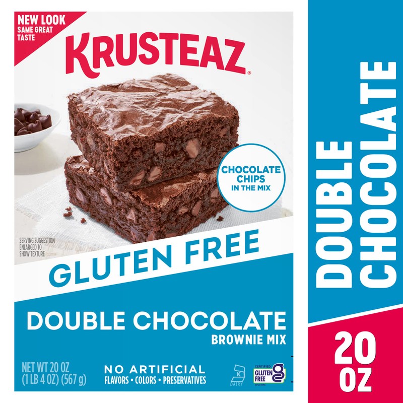 Krusteaz Gluten Free Baking Mix, Double Chocolate Brownie Mix, Gluten