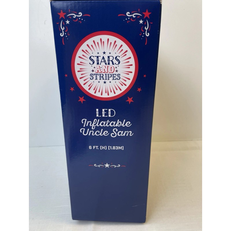Stars & Stripes Uncle Sam 6ft Patriotic American Flag LED