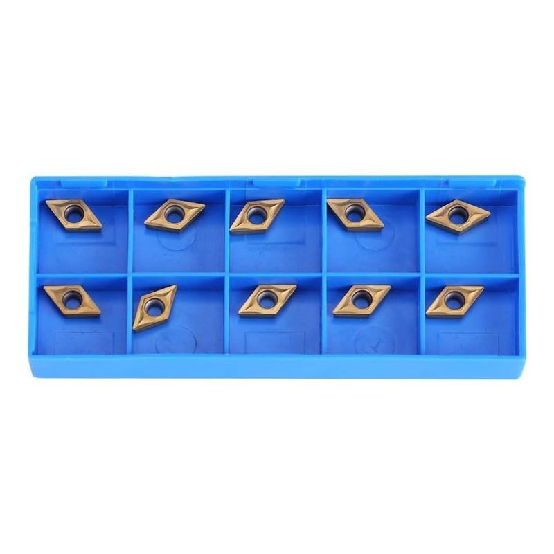 POFET 10pcs Diamond Shape CNC Carbide Insert Cutters for Regular