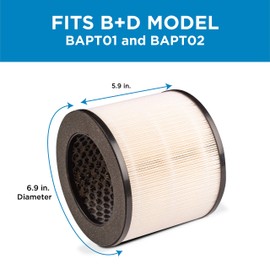 BLACK+DECKER AF1 Replacement Filter, White