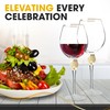 BERKWARE Premium Wine Glasses Set of 6 - Crystal Long
