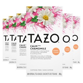 Tazo Caffeine-Free Herbal Tea Bags, Calm Chamomile, 20 Count (Pack of 6)