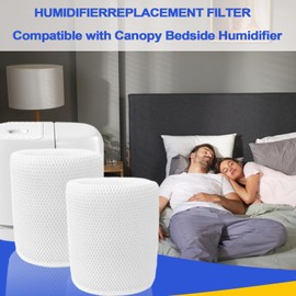 4 Pack Mesh Humidifier Replacement Filter Compatible with Canopy Bedside Humidifier,Washable Mesh and Reusable Mesh Fabric Humidifier Wick Filter Replacement