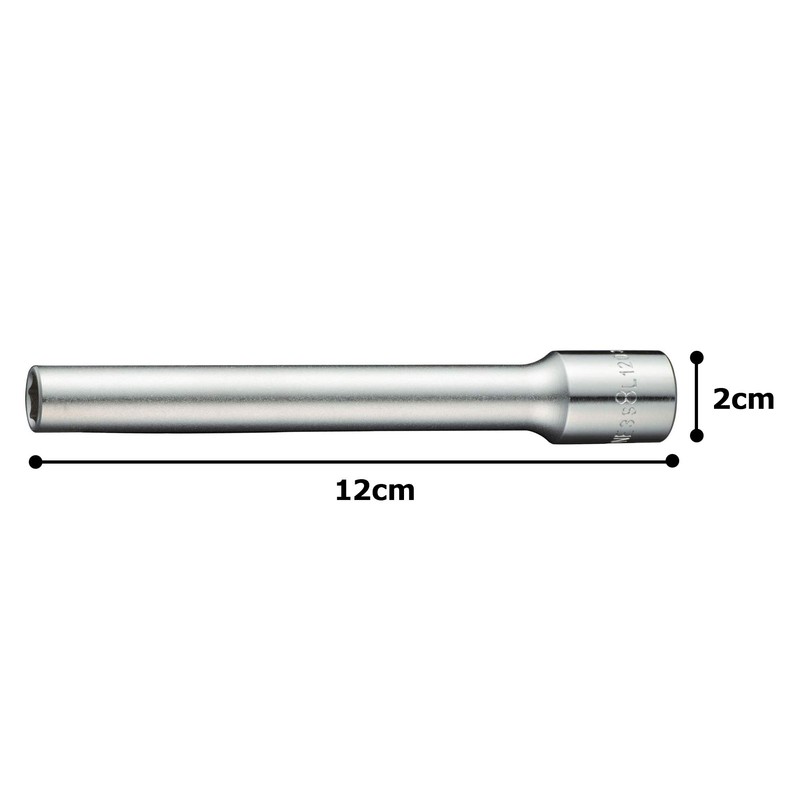 TONE 3S-08L120 Ultra Long Socket (6 Angle) Drive Angle 0.3