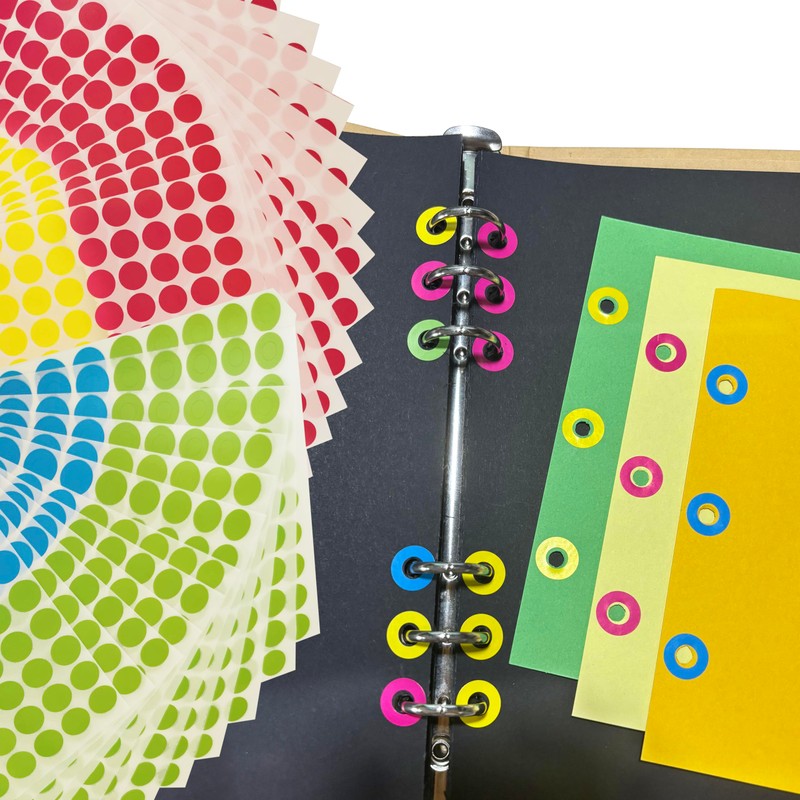 Hole Punch Reinforcement Stickers for Paper |2500 Pieces Paper Hole