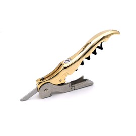 Pulltap's Genuine Slider Boss 150 Double Lever Waiters Wine Corkscrew Bottle Opener (Oro - 24K Flash Gold)