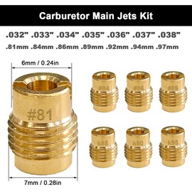 ZAMDOE Carburetor Main Jet Kit for Predator 212cc 196cc GX160 GX200 MB200 CT200U BT200X KT196 RB200 Go Kart Engine Mini Bike Hemi Non-Hemi 032 033 034 035 036 037 038 + Emulsion Tube + Low Speed Tube
