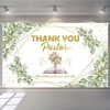 Joliaco Thank You Pastor Banner Gold and Green Eucalyptus Leaves