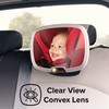 Diono Easy View Plus Baby Car Mirror with Light, Safety