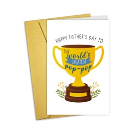 Nchigedy Happy Fathers Day Card for Grandad Grandfather, Best Grandpa Ever Card, Happy Fathers Day to the World's Greatest Pop-pop