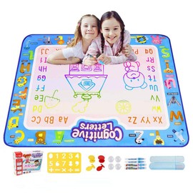 Aqua Magic Doodle Mat 40x 32 inches,Large Water Drawing Doodling Mat Coloring Mat Educational Gifts Toys for Kids Toddlers Boys Girls,Ages 3 4 5 6 7 8 Year Old