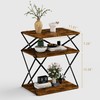IRCPEN 3-Tier End Table Set of 2, Narrow Side Table,