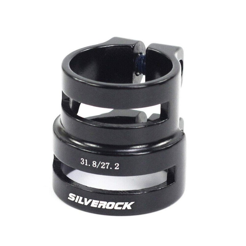 Silverock Seat Post Clamp Seat Clamp Dual Size Black 27.2/31.8mm