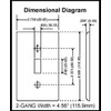 Leviton 2-Gang Wallplate, 1-Toggle 1-Blank, Standard Size, Thermoplastic Nylon, 80706-GY,