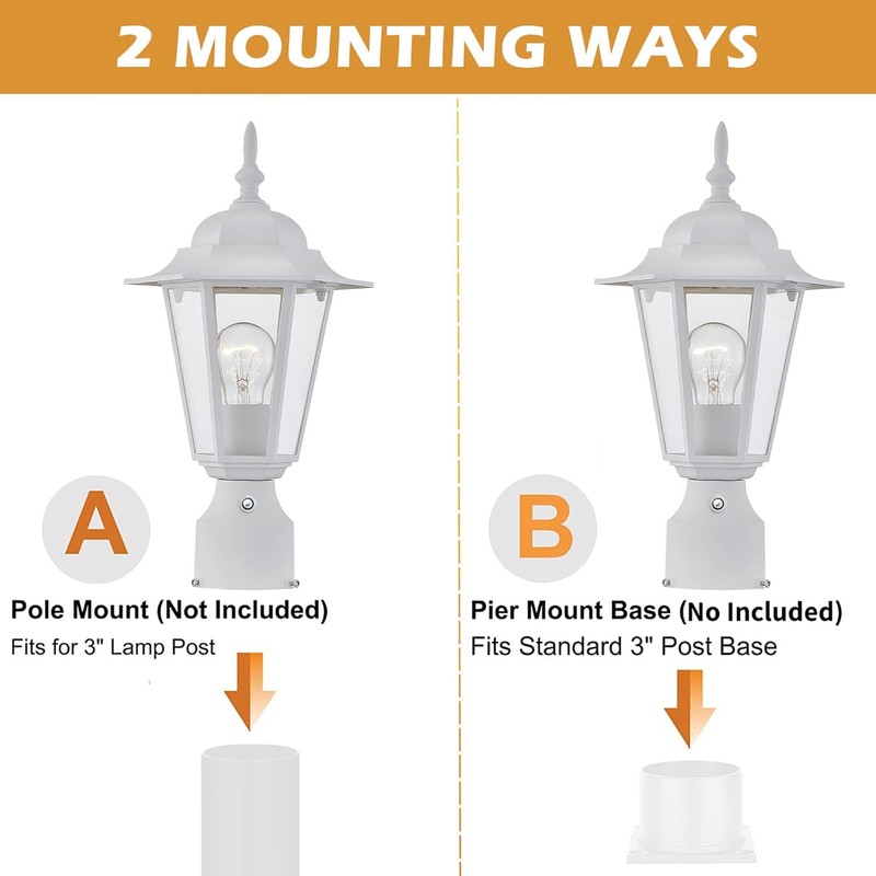 Outdoor Post Lights Dusk to Dawn, Lamp Post Light Fixture