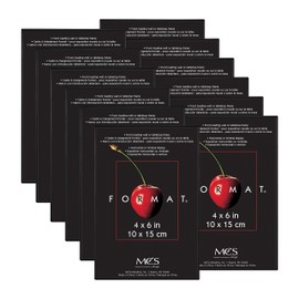 MCS Format Picture Frames, Gallery Wall Frames, Black, 4 x 6, 12-Pack