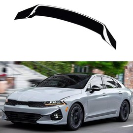 Rear Spoiler Compatible with 2021-2024 KIA K5 LX/LXS/GT/EX, R Style Duckbill Spoiler, Glossy Black, Trunk Exterior High Kick Tail Wing Lip