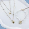 1 Pcs Shell Starfish Necklace and 1 Pcs Bracelet Adjustable