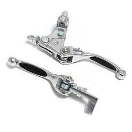 DREAM MOTION Motorcycle 7/8" 22mm Clutch Brake Levers Set CNC Aluminum Anti-Slip Handlebar Parts for Honda CRF110cc 150cc Apollo125cc ATV Off-Road SSR KAYO Motos Dirt Pit Bike Accessories (Black)